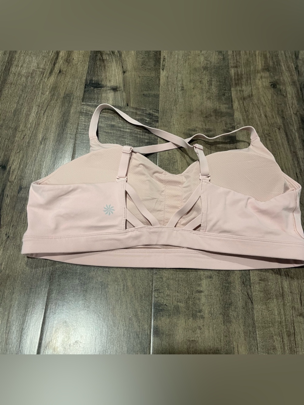 Athleta Elation Strappy Sports Bra Pink Size L Large Yoga Low Impact - Picture 5 of 11